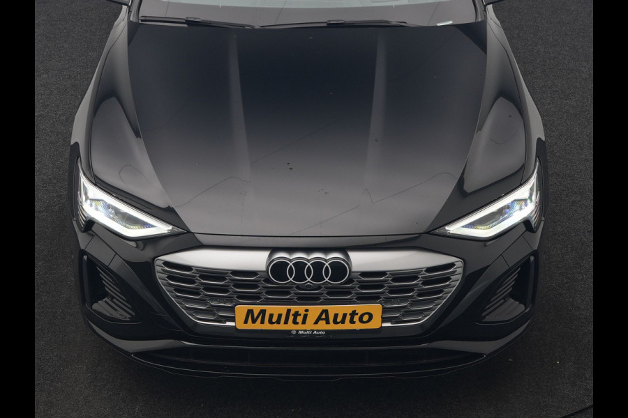 Audi Q8 e-tron 55 Quattro S Edition 114 kWh 408pk Dealer O.H. | Panodak | Luchtvering | Adaptive Cruise | Head Up | Bang & Olufsen | 360 Camera | Lederen Sportstoelen Verwarmd | Matrix LED | Keyless | Apple Carplay | Navigatie | DAB |