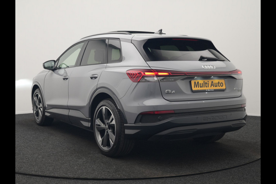 Audi Q4 e-tron 45 Quattro Edition 76,6 kWh 265pk Dealer O.H. | Panodak | Sonos Audio | Camera | Sfeerverlichting | Lederen Sportstoelen Verwarmd | Apple Carplay | Navigatie | DAB | 20"L.M |
