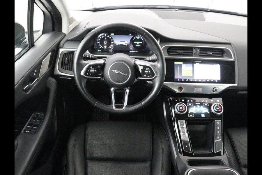 Jaguar I-PACE EV400 Business Edition S 90 kWh | SOH 94,2% | 55.300km NAP | Panoramadak | Leder | Stoelverwarming | Carplay | Camera | Meridian Surround | Stuurverwarming | Park Assist | Keyless | Full LED | Elektrische kofferklep | Navigatie | Verwarmde voorruit | 20'' lichtmetalen velgen | Origineel NL