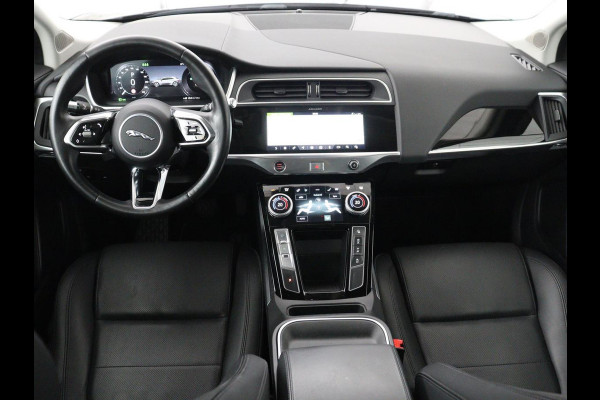 Jaguar I-PACE EV400 Business Edition S 90 kWh | SOH 94,2% | 55.300km NAP | Panoramadak | Leder | Stoelverwarming | Carplay | Camera | Meridian Surround | Stuurverwarming | Park Assist | Keyless | Full LED | Elektrische kofferklep | Navigatie | Verwarmde voorruit | 20'' lichtmetalen velgen | Origineel NL