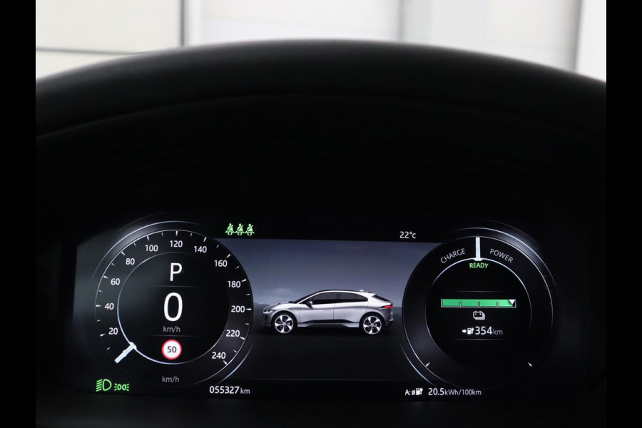 Jaguar I-PACE EV400 Business Edition S 90 kWh | SOH 94,2% | 55.300km NAP | Panoramadak | Leder | Stoelverwarming | Carplay | Camera | Meridian Surround | Stuurverwarming | Park Assist | Keyless | Full LED | Elektrische kofferklep | Navigatie | Verwarmde voorruit | 20'' lichtmetalen velgen | Origineel NL