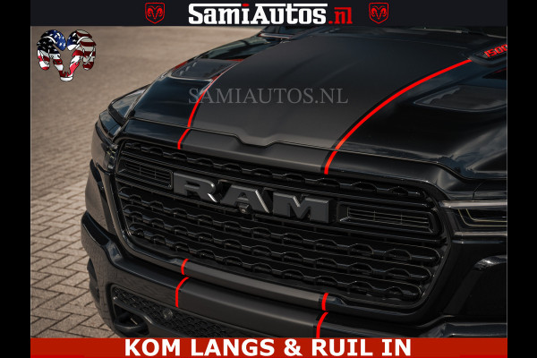 Dodge Ram HULK Pack | Limited Night H.O 540HP 706Nm | Massage + Full Option | De Meest Luxe en Volle Pick-Up in zijn Klasse | Hulk Pack is Comfortabele Dubbele Cabine met Royale 5 Zitplaatsen | BPM vrij | Nu Leverbaar uit Voorraad | Voorraad Nr 2353 - 5412