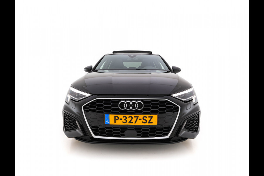 Audi A3 Limousine 30 TFSI S-Line Edition (INCL-BTW) Aut. *PANO | LEATHER-FABRIC | FULL-LED | AMBIENTLIGHT | SPORTSEATS | DIGI-COCKPIT | NAVI-FULLMAP | PRIVACYGLASS | SHIFTPADDLES | DAB+ | CRUISE | KEYLESS | PDC | 18"ALU*