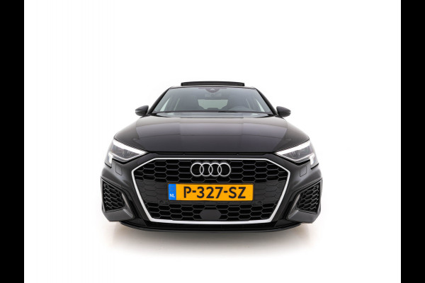 Audi A3 Limousine 30 TFSI S-Line Edition (INCL-BTW) Aut. *PANO | LEATHER-FABRIC | FULL-LED | AMBIENTLIGHT | SPORTSEATS | DIGI-COCKPIT | NAVI-FULLMAP | PRIVACYGLASS | SHIFTPADDLES | DAB+ | CRUISE | KEYLESS | PDC | 18"ALU*