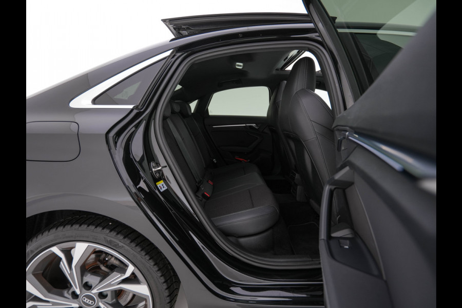 Audi A3 Limousine 30 TFSI S-Line Edition (INCL-BTW) Aut. *PANO | LEATHER-FABRIC | FULL-LED | AMBIENTLIGHT | SPORTSEATS | DIGI-COCKPIT | NAVI-FULLMAP | PRIVACYGLASS | SHIFTPADDLES | DAB+ | CRUISE | KEYLESS | PDC | 18"ALU*