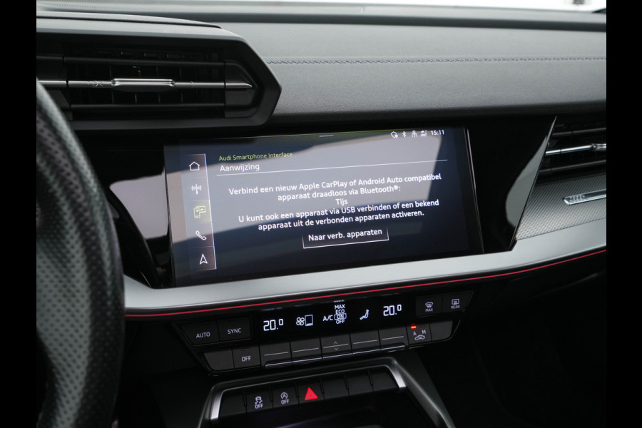 Audi A3 Limousine 30 TFSI S-Line Edition (INCL-BTW) Aut. *PANO | LEATHER-FABRIC | FULL-LED | AMBIENTLIGHT | SPORTSEATS | DIGI-COCKPIT | NAVI-FULLMAP | PRIVACYGLASS | SHIFTPADDLES | DAB+ | CRUISE | KEYLESS | PDC | 18"ALU*
