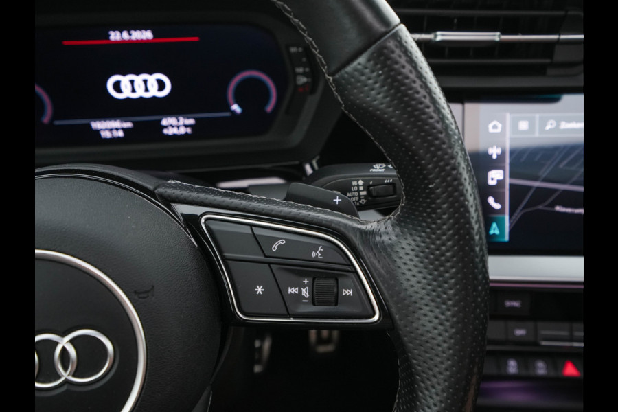 Audi A3 Limousine 30 TFSI S-Line Edition (INCL-BTW) Aut. *PANO | LEATHER-FABRIC | FULL-LED | AMBIENTLIGHT | SPORTSEATS | DIGI-COCKPIT | NAVI-FULLMAP | PRIVACYGLASS | SHIFTPADDLES | DAB+ | CRUISE | KEYLESS | PDC | 18"ALU*