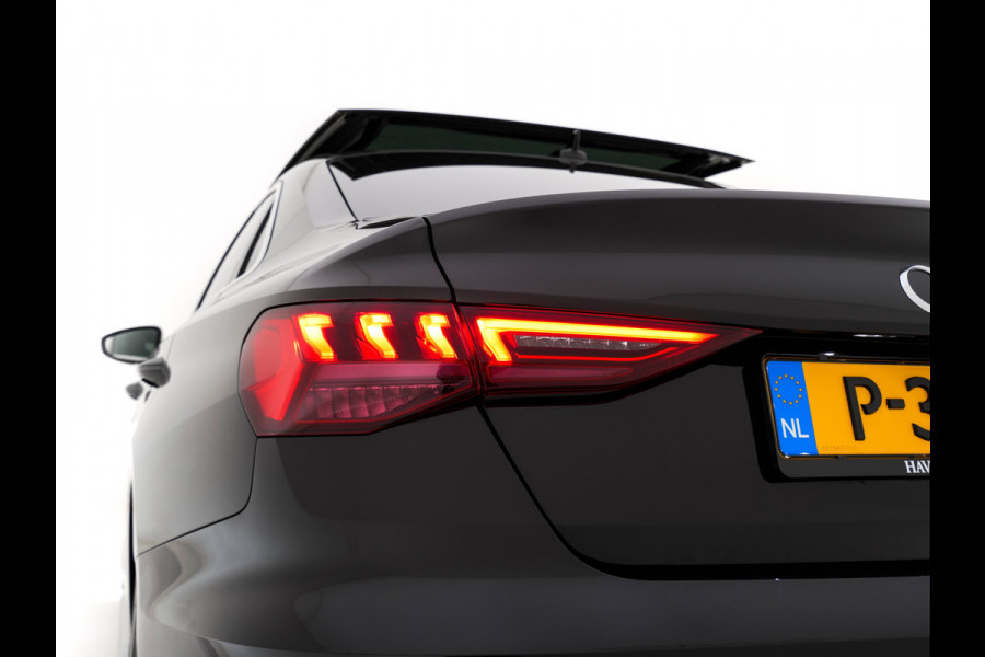 Audi A3 Limousine 30 TFSI S-Line Edition (INCL-BTW) Aut. *PANO | LEATHER-FABRIC | FULL-LED | AMBIENTLIGHT | SPORTSEATS | DIGI-COCKPIT | NAVI-FULLMAP | PRIVACYGLASS | SHIFTPADDLES | DAB+ | CRUISE | KEYLESS | PDC | 18"ALU*
