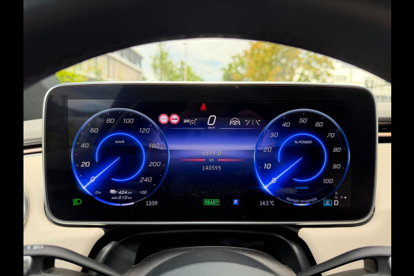 Mercedes-Benz EQS 450+ AMG Line 108 kWh / Achterasbesturing / Panoramadak / Head-up / 360Camera / Luchtvering / Burmester / 20'' / Stoelventilatie / Stoel+Stuurverwarming / Dodehoek / DAB / ACC
