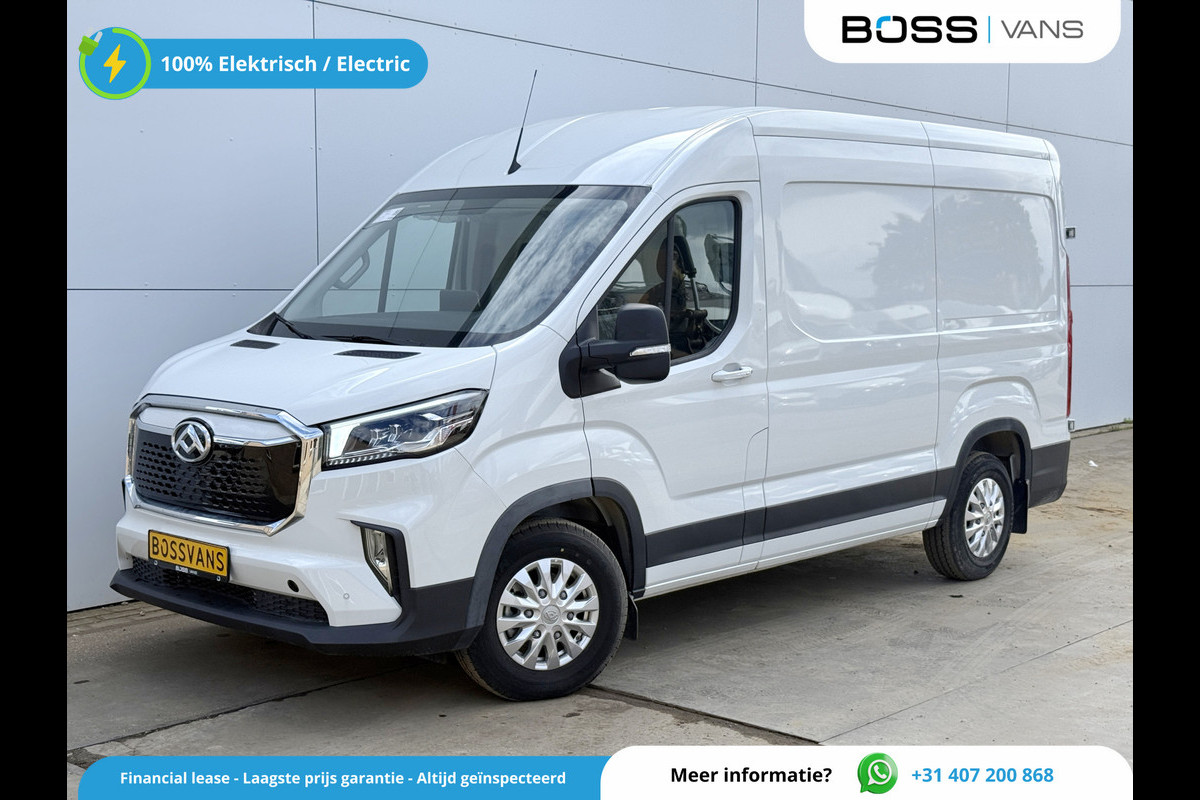 Maxus eDeliver 9 52kWh 204PK Nieuw! Elektrisch L2H2 256km Stad WLTP Snelladen LED Carplay Cruise control Camera Airco Parkeersensoren v+a