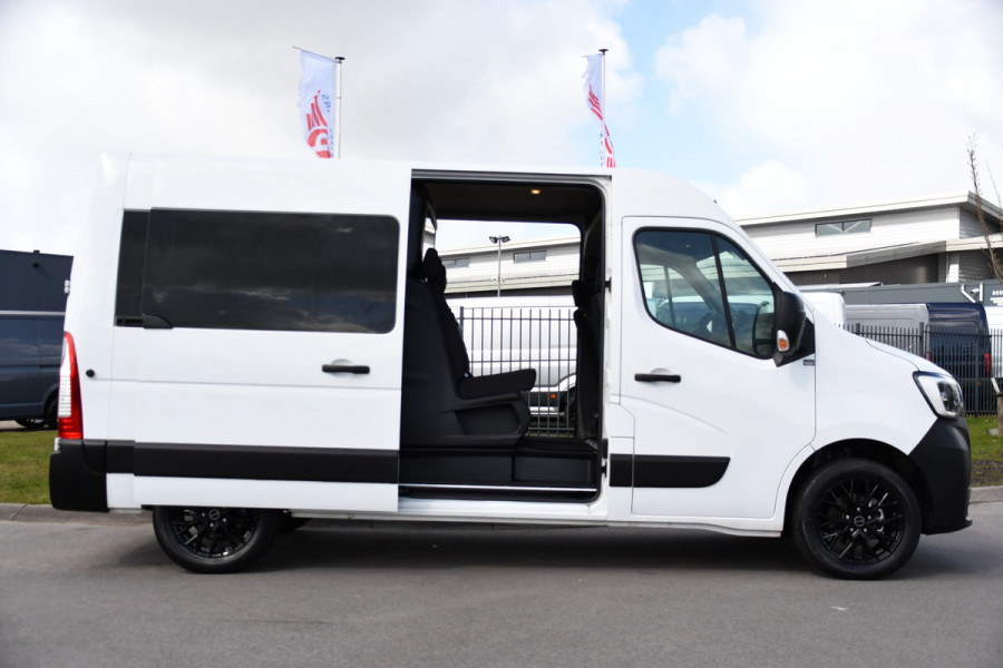 Renault Master T35 2.3 dCi 180 L2H2 DC PB Edition Camera, Cruise, Carplay, LED, 2 x Schuifdeur, Multimedia, 180pk, 6 zitplaatsen, Uniek!
