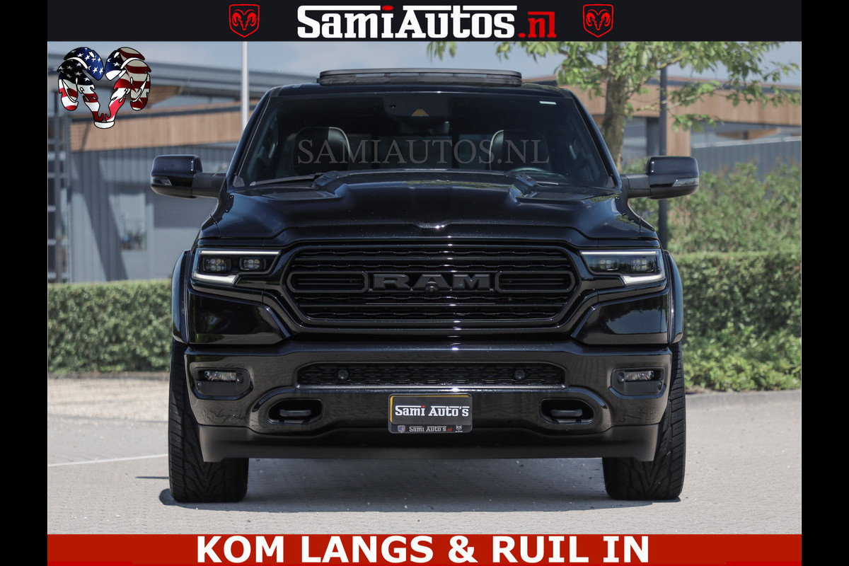 Dodge Ram LIMITED HULK | 5.7 V8 402PK " HEMI | HUD | LUCHTVERING | PANO | MWK KLEP | MEGA VOL | DC | 5 PERS | CREW CAB | DUBBELE CABINE | GRIJSKENETEKN | MEEST COMFORTABELE BEDRIJFSAUTO |