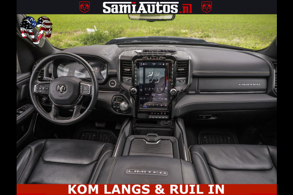 Dodge Ram LIMITED HULK | 5.7 V8 402PK " HEMI | HUD | LUCHTVERING | PANO | MWK KLEP | MEGA VOL | DC | 5 PERS | CREW CAB | DUBBELE CABINE | GRIJSKENETEKN | MEEST COMFORTABELE BEDRIJFSAUTO |