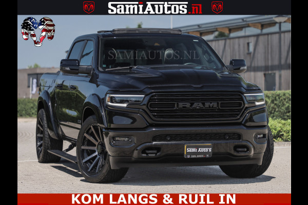 Dodge Ram LIMITED HULK | 5.7 V8 402PK " HEMI | HUD | LUCHTVERING | PANO | MWK KLEP | MEGA VOL | DC | 5 PERS | CREW CAB | DUBBELE CABINE | GRIJSKENETEKN | MEEST COMFORTABELE BEDRIJFSAUTO |