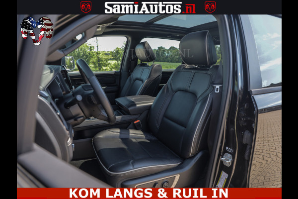 Dodge Ram LIMITED HULK | 5.7 V8 402PK " HEMI | HUD | LUCHTVERING | PANO | MWK KLEP | MEGA VOL | DC | 5 PERS | CREW CAB | DUBBELE CABINE | GRIJSKENETEKN | MEEST COMFORTABELE BEDRIJFSAUTO |