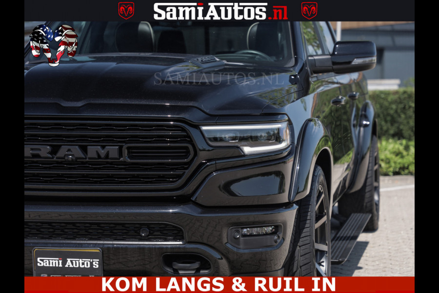 Dodge Ram LIMITED HULK | 5.7 V8 402PK " HEMI | HUD | LUCHTVERING | PANO | MWK KLEP | MEGA VOL | DC | 5 PERS | CREW CAB | DUBBELE CABINE | GRIJSKENETEKN | MEEST COMFORTABELE BEDRIJFSAUTO |