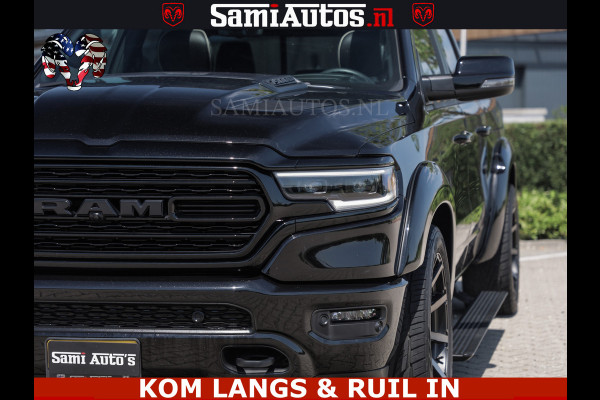 Dodge Ram LIMITED HULK | 5.7 V8 402PK " HEMI | HUD | LUCHTVERING | PANO | MWK KLEP | MEGA VOL | DC | 5 PERS | CREW CAB | DUBBELE CABINE | GRIJSKENETEKN | MEEST COMFORTABELE BEDRIJFSAUTO |