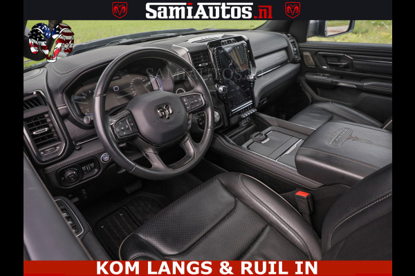 Dodge Ram LIMITED HULK | 5.7 V8 402PK " HEMI | HUD | LUCHTVERING | PANO | MWK KLEP | MEGA VOL | DC | 5 PERS | CREW CAB | DUBBELE CABINE | GRIJSKENETEKN | MEEST COMFORTABELE BEDRIJFSAUTO |