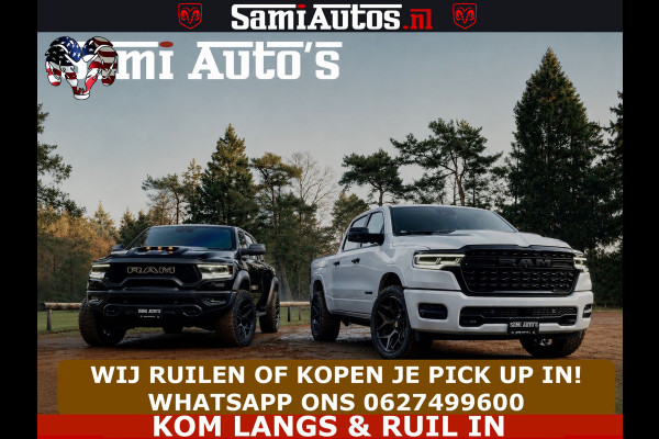 Dodge Ram LIMITED HULK | 5.7 V8 402PK " HEMI | HUD | LUCHTVERING | PANO | MWK KLEP | MEGA VOL | DC | 5 PERS | CREW CAB | DUBBELE CABINE | GRIJSKENETEKN | MEEST COMFORTABELE BEDRIJFSAUTO |