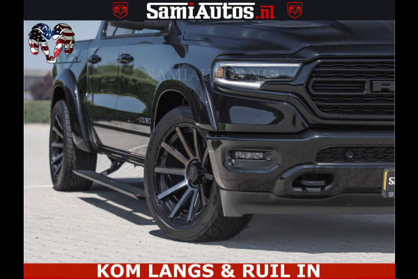 Dodge Ram LIMITED HULK | 5.7 V8 402PK " HEMI | HUD | LUCHTVERING | PANO | MWK KLEP | MEGA VOL | DC | 5 PERS | CREW CAB | DUBBELE CABINE | GRIJSKENETEKN | MEEST COMFORTABELE BEDRIJFSAUTO |