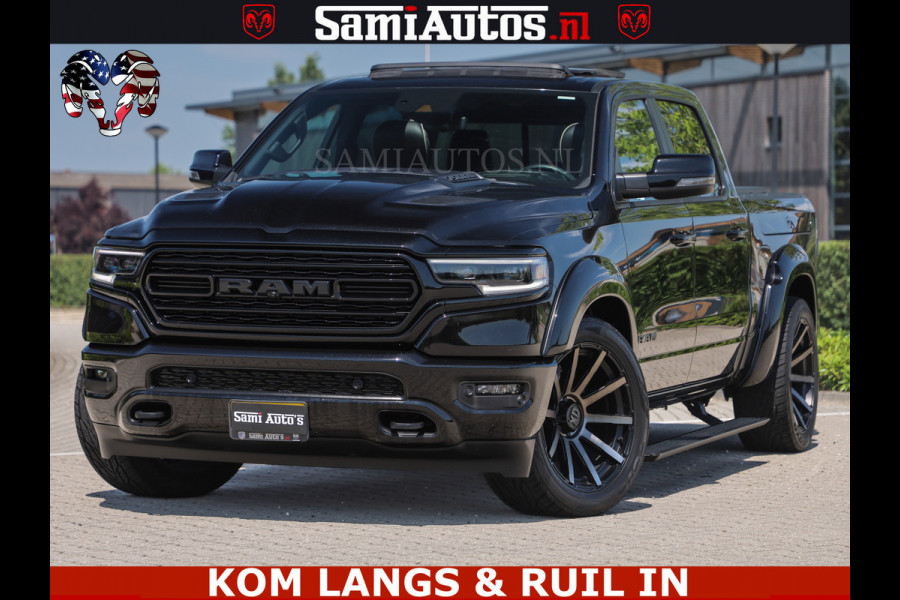 Dodge Ram LIMITED HULK | 5.7 V8 402PK " HEMI | HUD | LUCHTVERING | PANO | MWK KLEP | MEGA VOL | DC | 5 PERS | CREW CAB | DUBBELE CABINE | GRIJSKENETEKN | MEEST COMFORTABELE BEDRIJFSAUTO |