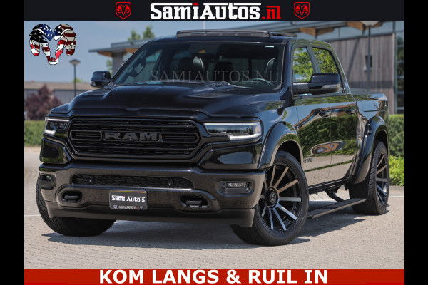 Dodge Ram LIMITED HULK | 5.7 V8 402PK " HEMI | HUD | LUCHTVERING | PANO | MWK KLEP | MEGA VOL | DC | 5 PERS | CREW CAB | DUBBELE CABINE | GRIJSKENETEKN | MEEST COMFORTABELE BEDRIJFSAUTO |