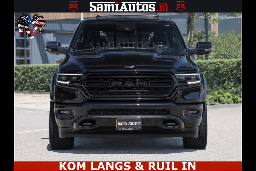 Dodge Ram LIMITED HULK | 5.7 V8 402PK " HEMI | HUD | LUCHTVERING | PANO | MWK KLEP | MEGA VOL | DC | 5 PERS | CREW CAB | DUBBELE CABINE | GRIJSKENETEKN | MEEST COMFORTABELE BEDRIJFSAUTO |
