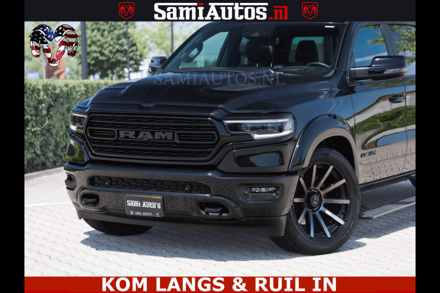 Dodge Ram LIMITED HULK | 5.7 V8 402PK " HEMI | HUD | LUCHTVERING | PANO | MWK KLEP | MEGA VOL | DC | 5 PERS | CREW CAB | DUBBELE CABINE | GRIJSKENETEKN | MEEST COMFORTABELE BEDRIJFSAUTO |
