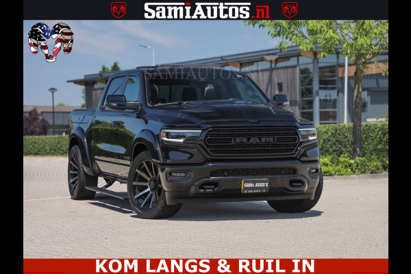 Dodge Ram LIMITED HULK | 5.7 V8 402PK " HEMI | HUD | LUCHTVERING | PANO | MWK KLEP | MEGA VOL | DC | 5 PERS | CREW CAB | DUBBELE CABINE | GRIJSKENETEKN | MEEST COMFORTABELE BEDRIJFSAUTO |