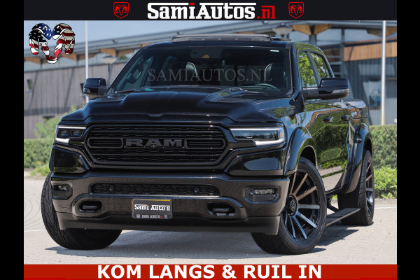 Dodge Ram LIMITED HULK | 5.7 V8 402PK " HEMI | HUD | LUCHTVERING | PANO | MWK KLEP | MEGA VOL | DC | 5 PERS | CREW CAB | DUBBELE CABINE | GRIJSKENETEKN | MEEST COMFORTABELE BEDRIJFSAUTO |