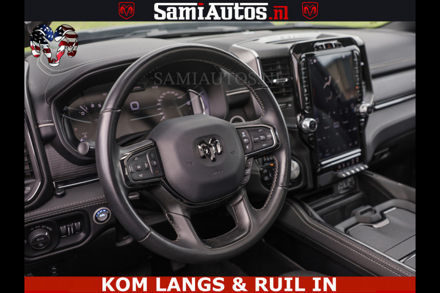 Dodge Ram LIMITED HULK | 5.7 V8 402PK " HEMI | HUD | LUCHTVERING | PANO | MWK KLEP | MEGA VOL | DC | 5 PERS | CREW CAB | DUBBELE CABINE | GRIJSKENETEKN | MEEST COMFORTABELE BEDRIJFSAUTO |