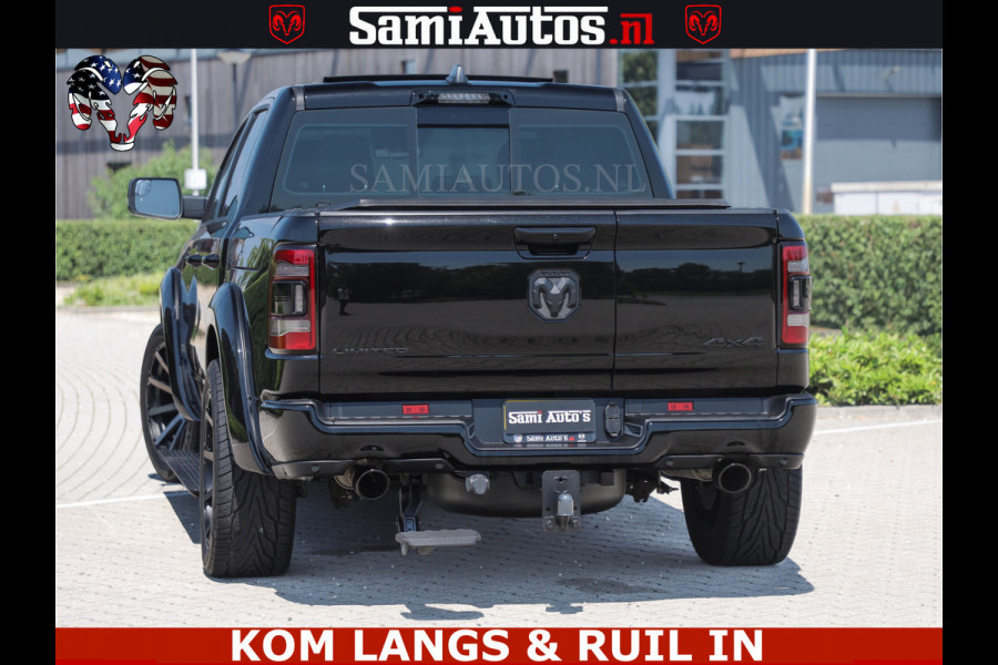 Dodge Ram LIMITED HULK | 5.7 V8 402PK " HEMI | HUD | LUCHTVERING | PANO | MWK KLEP | MEGA VOL | DC | 5 PERS | CREW CAB | DUBBELE CABINE | GRIJSKENETEKN | MEEST COMFORTABELE BEDRIJFSAUTO |