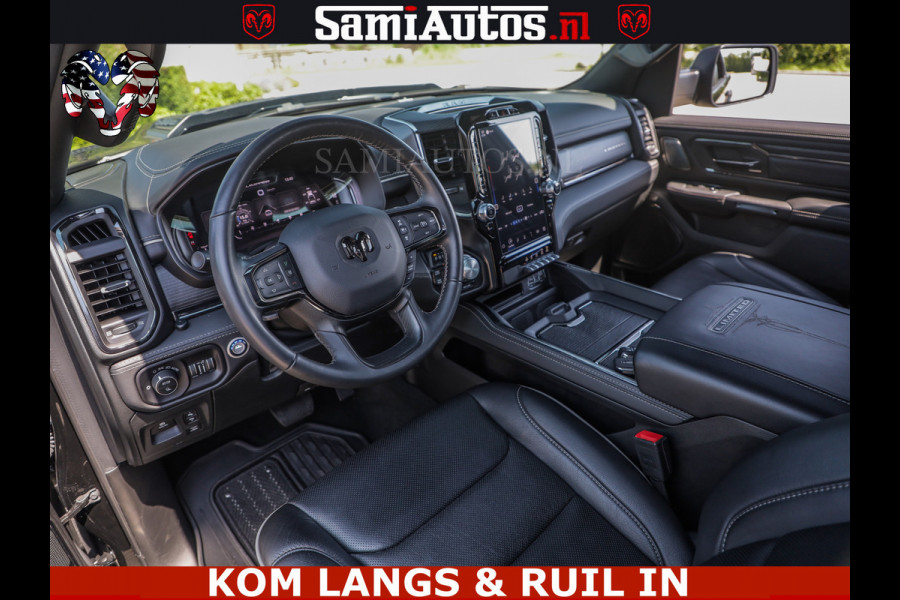 Dodge Ram LIMITED HULK | 5.7 V8 402PK " HEMI | HUD | LUCHTVERING | PANO | MWK KLEP | MEGA VOL | DC | 5 PERS | CREW CAB | DUBBELE CABINE | GRIJSKENETEKN | MEEST COMFORTABELE BEDRIJFSAUTO |