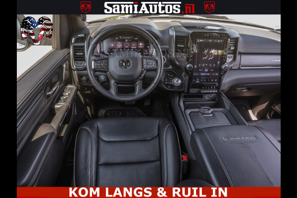 Dodge Ram LIMITED HULK | 5.7 V8 402PK " HEMI | HUD | LUCHTVERING | PANO | MWK KLEP | MEGA VOL | DC | 5 PERS | CREW CAB | DUBBELE CABINE | GRIJSKENETEKN | MEEST COMFORTABELE BEDRIJFSAUTO |