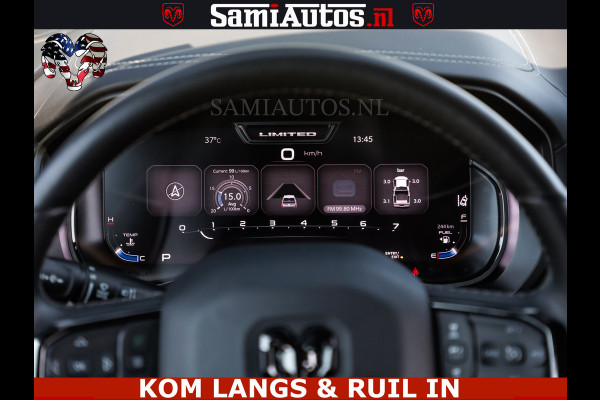 Dodge Ram LIMITED HULK | 5.7 V8 402PK " HEMI | HUD | LUCHTVERING | PANO | MWK KLEP | MEGA VOL | DC | 5 PERS | CREW CAB | DUBBELE CABINE | GRIJSKENETEKN | MEEST COMFORTABELE BEDRIJFSAUTO |