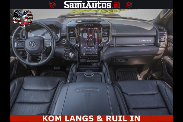 Dodge Ram LIMITED HULK | 5.7 V8 402PK " HEMI | HUD | LUCHTVERING | PANO | MWK KLEP | MEGA VOL | DC | 5 PERS | CREW CAB | DUBBELE CABINE | GRIJSKENETEKN | MEEST COMFORTABELE BEDRIJFSAUTO |