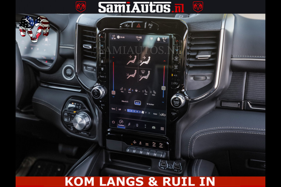 Dodge Ram LIMITED HULK | 5.7 V8 402PK " HEMI | HUD | LUCHTVERING | PANO | MWK KLEP | MEGA VOL | DC | 5 PERS | CREW CAB | DUBBELE CABINE | GRIJSKENETEKN | MEEST COMFORTABELE BEDRIJFSAUTO |