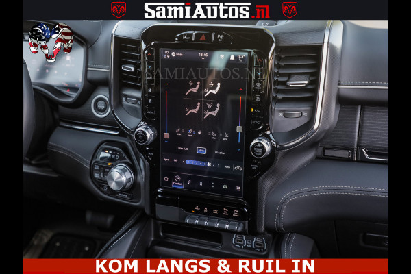 Dodge Ram LIMITED HULK | 5.7 V8 402PK " HEMI | HUD | LUCHTVERING | PANO | MWK KLEP | MEGA VOL | DC | 5 PERS | CREW CAB | DUBBELE CABINE | GRIJSKENETEKN | MEEST COMFORTABELE BEDRIJFSAUTO |