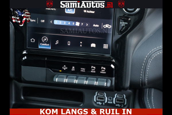 Dodge Ram LIMITED HULK | 5.7 V8 402PK " HEMI | HUD | LUCHTVERING | PANO | MWK KLEP | MEGA VOL | DC | 5 PERS | CREW CAB | DUBBELE CABINE | GRIJSKENETEKN | MEEST COMFORTABELE BEDRIJFSAUTO |