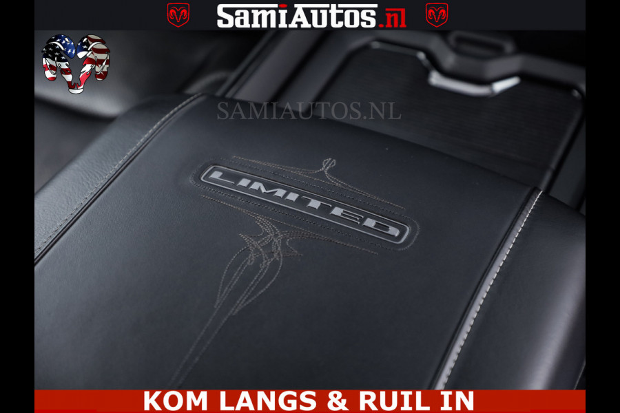 Dodge Ram LIMITED HULK | 5.7 V8 402PK " HEMI | HUD | LUCHTVERING | PANO | MWK KLEP | MEGA VOL | DC | 5 PERS | CREW CAB | DUBBELE CABINE | GRIJSKENETEKN | MEEST COMFORTABELE BEDRIJFSAUTO |