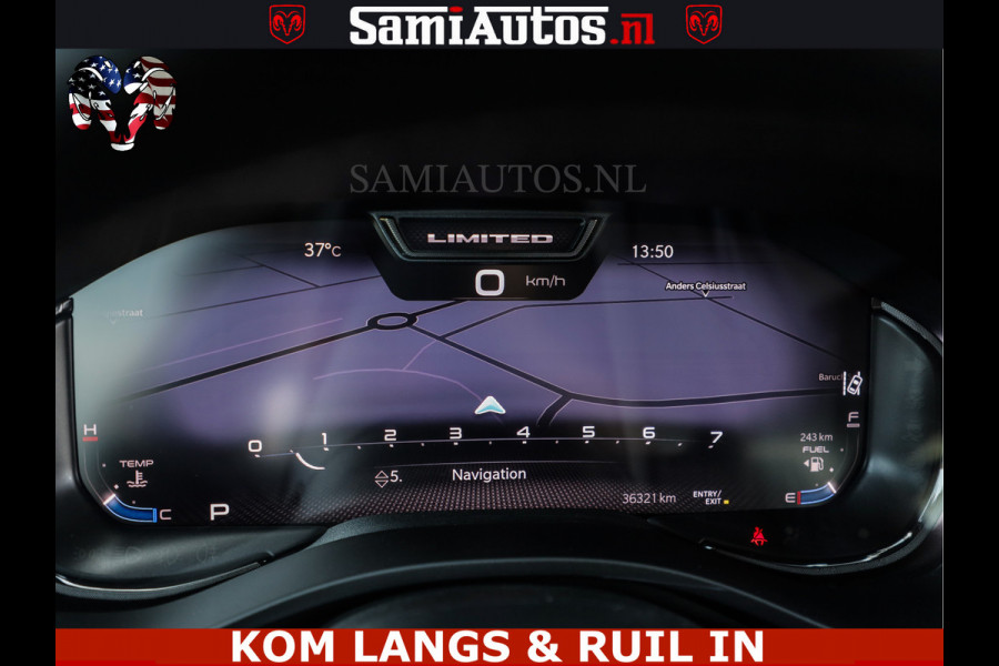Dodge Ram LIMITED HULK | 5.7 V8 402PK " HEMI | HUD | LUCHTVERING | PANO | MWK KLEP | MEGA VOL | DC | 5 PERS | CREW CAB | DUBBELE CABINE | GRIJSKENETEKN | MEEST COMFORTABELE BEDRIJFSAUTO |