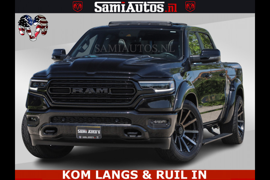 Dodge Ram LIMITED HULK | 5.7 V8 402PK " HEMI | HUD | LUCHTVERING | PANO | MWK KLEP | MEGA VOL | DC | 5 PERS | CREW CAB | DUBBELE CABINE | GRIJSKENETEKN | MEEST COMFORTABELE BEDRIJFSAUTO |