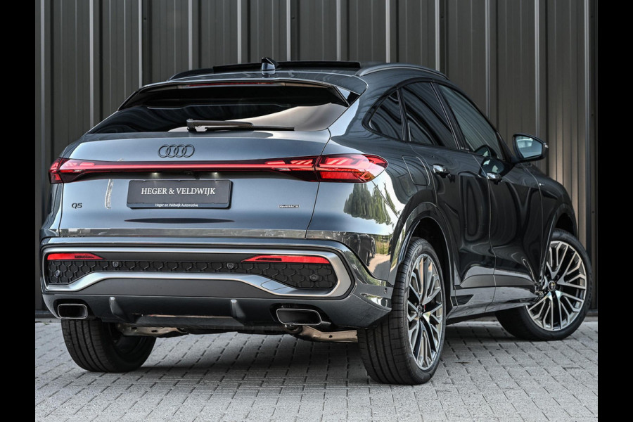 Audi Q5 Sportback 2.0 TFSI e-hybrid quattro S edition 367pk | S-stoelen | Panoramadak | Elektr. trekhaak | Oled verlichting | Adaptive cruise control | Tech Plus | 360 Camera | Memory | Ambiance interieur |
