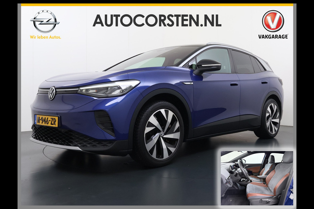 Volkswagen ID.4 **Gereserveerd* First 82kWh SOH 92% Stuur+Stoelverwarming Camera Adap.Cruise Apple Carplay/Android Auto Navi Ecc Geluidsisolerend glas DAB Lmv 20" Front assist Rijstrooksensor WiFi