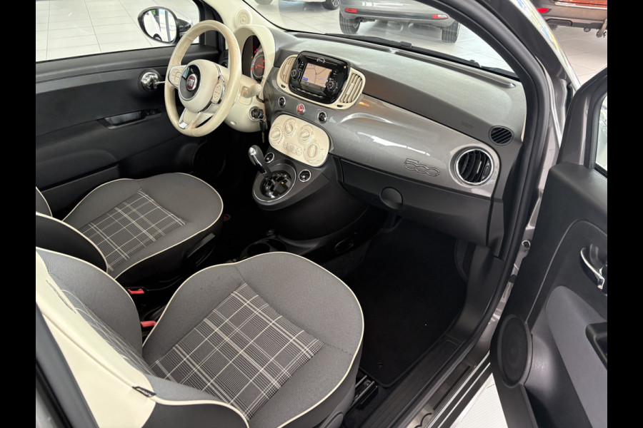 Fiat 500C 0.9 TwinAir Turbo Lounge Automaat Glazen panoramadak - Airco - Navigatie - Parkeersensor achter - Licht metalen velgen 15 inch - Cruise control - Mistlampen - Elektrische ramen - Stuur multifunctioneel - Bluetooth - Centrale vergrendeling met afstandsbediening - Start/stop systeem