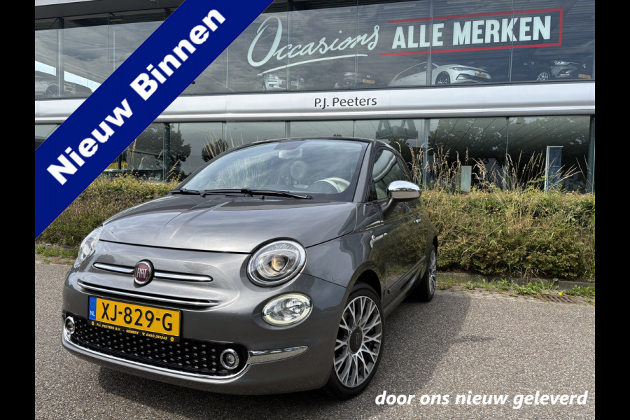 Fiat 500C 0.9 TwinAir Turbo Lounge Automaat Glazen panoramadak - Airco - Navigatie - Parkeersensor achter - Licht metalen velgen 15 inch - Cruise control - Mistlampen - Elektrische ramen - Stuur multifunctioneel - Bluetooth - Centrale vergrendeling met afstandsbediening - Start/stop systeem