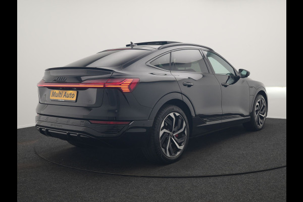 Audi Q8 e-tron Sportback 55 Quattro S edition 95 kWh 408pk Dealer O.H | Luchtvering | Panodak | Black Optic | Adaptive Cruise | 360 Camera | B&O Soundsystem | 21"L.M | Alcantara Sportstoelen Memory | Apple Carplay | Matrix LED |
