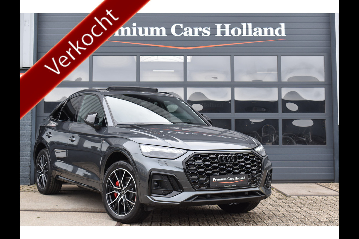Audi Q5 Sportback 50 TFSI e S-Line 299 Pk Pano RS-Leder Rood Stiksel HUD Sfeer Keyless Trekhaak SQ5