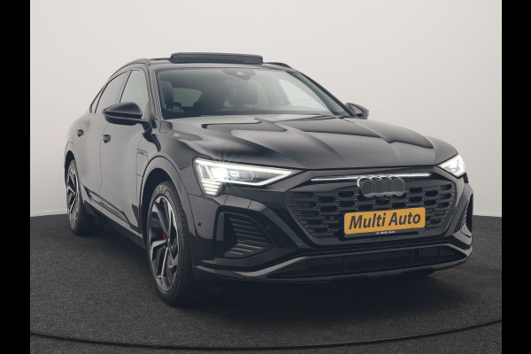 Audi Q8 e-tron Sportback 55 Quattro S edition 95 kWh 408pk Dealer O.H | Luchtvering | Panodak | Black Optic | Adaptive Cruise | 360 Camera | B&O Soundsystem | 21"L.M | Alcantara Sportstoelen Memory | Apple Carplay | Matrix LED |