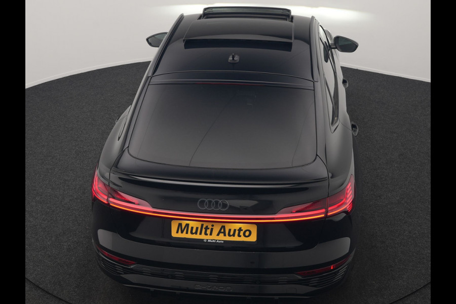 Audi Q8 e-tron Sportback 55 Quattro S edition 95 kWh 408pk Dealer O.H | Luchtvering | Panodak | Black Optic | Adaptive Cruise | 360 Camera | B&O Soundsystem | 21"L.M | Alcantara Sportstoelen Memory | Apple Carplay | Matrix LED |